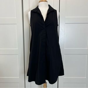 Tuckernuck Charlie Shirt Dress Shirtdress Sleeveless Black Small